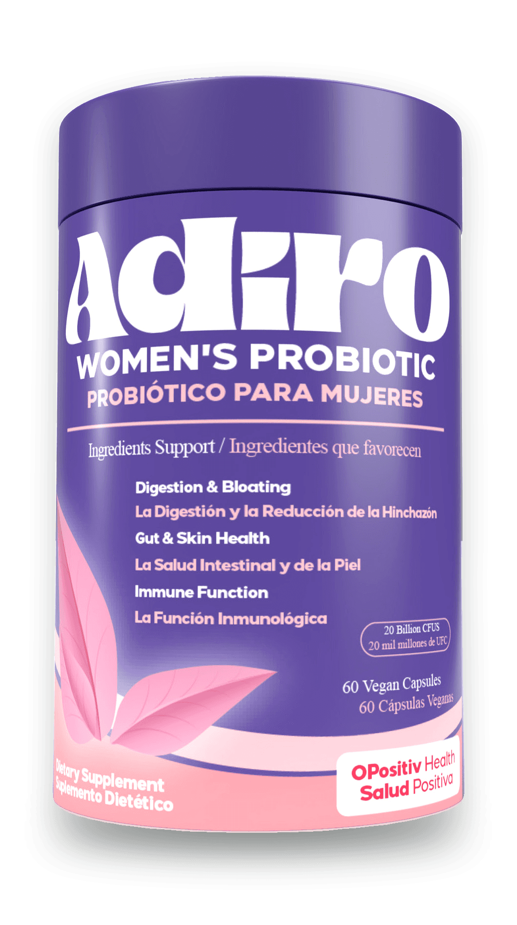 Adiro Women's Probiotic - 20B UFC, 60 cápsulas veganas